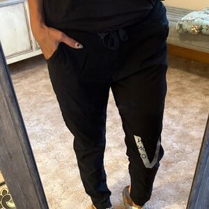 Black Joggers with Logo Detail